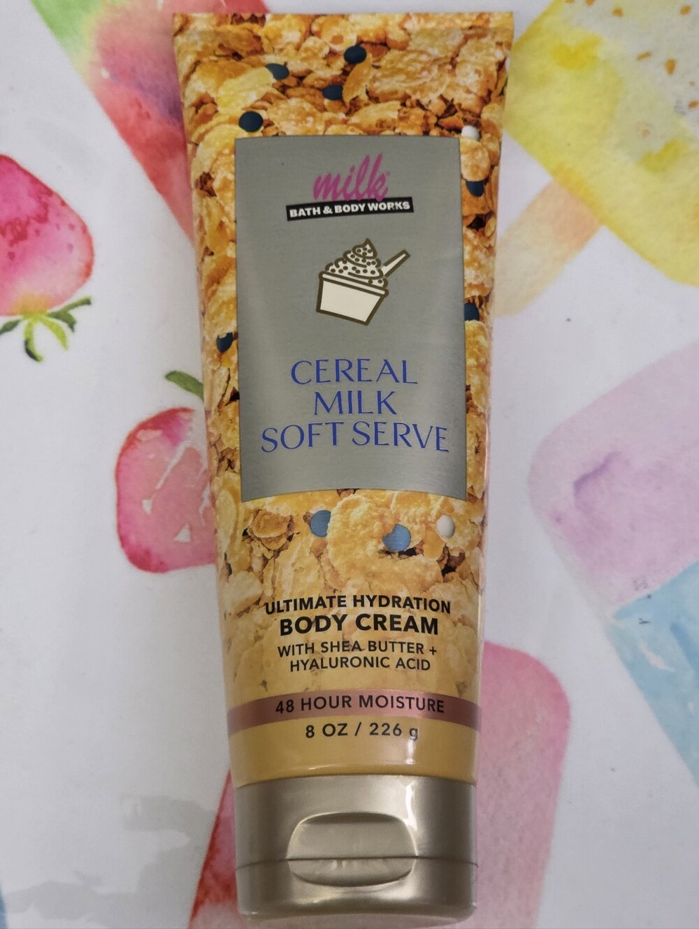 Bath & Body Works Cereal Milk Soft Serve Body Cream 8oz NEW RARE